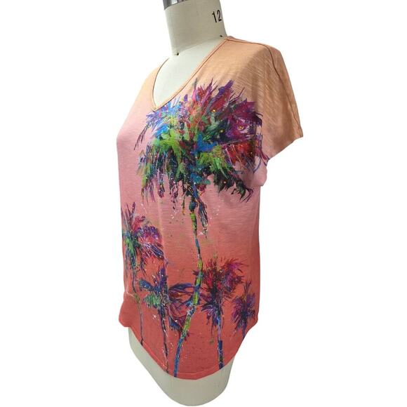 Leoma Lovegrove 100% Polyester Vibrant Palms Studs Sz XL - Picture 1 of 5